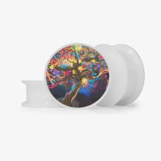 Plug Árvore de Luz com base selecionável estampa vibrante e arborizada