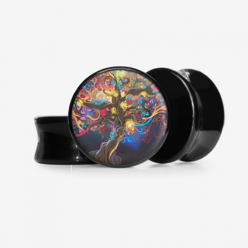 Plug Árvore de Luz - Base Selecionável - Psicodélico