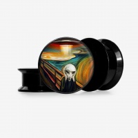 Plug O ET – Alargador com Estampa Alien Releitura O Grito