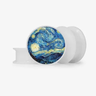 Plug A Noite Estrelada com estampa inspirada em Van Gogh – arte estrelada para alargador