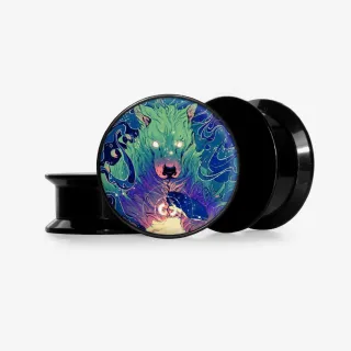 Plug Lobo Espiritual - Base Selecionável - Psicodélico