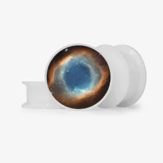 Plug Nebulosa Helix Base com arte colorida inspirada no espaço estelar