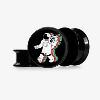 Plug Disconalta Base Selecionável com estampa cósmica vibrante