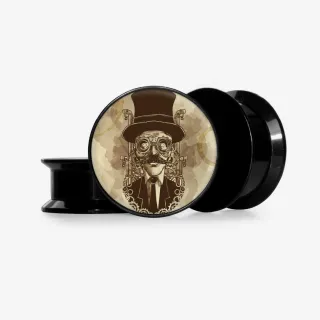 Plug Steampunk Man - Base Selecionável - Vintage