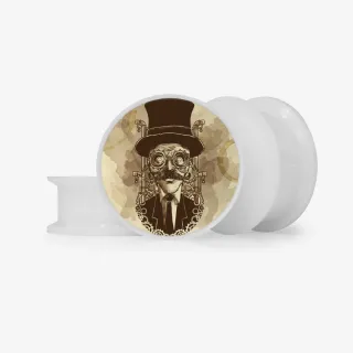 Plug Steampunk Man - Base Selecionável - Vintage