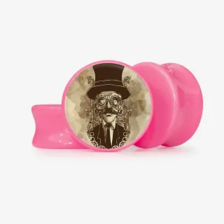 Plug Steampunk Man - Base Selecionável - Vintage