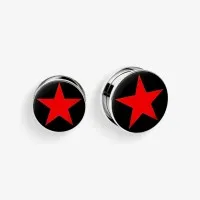 Plug de Aço Cirúrgico com Rosca - Estrela Vermelha