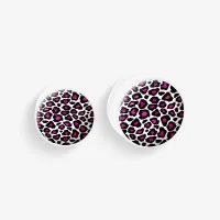 Plug de Acrílico Colorido - Onça Rosa é na ALARGS