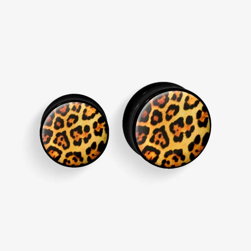 Plug de Acrílico Colorido - Onça-pintada - Acrílico