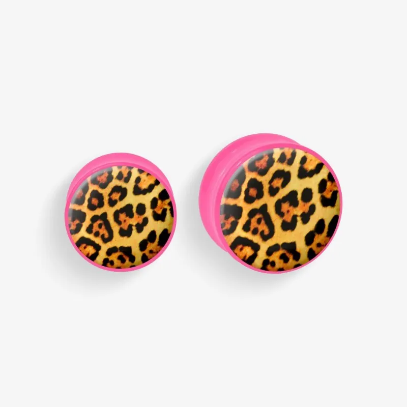 Plug de Acrílico Colorido - Onça-pintada - Acrílico