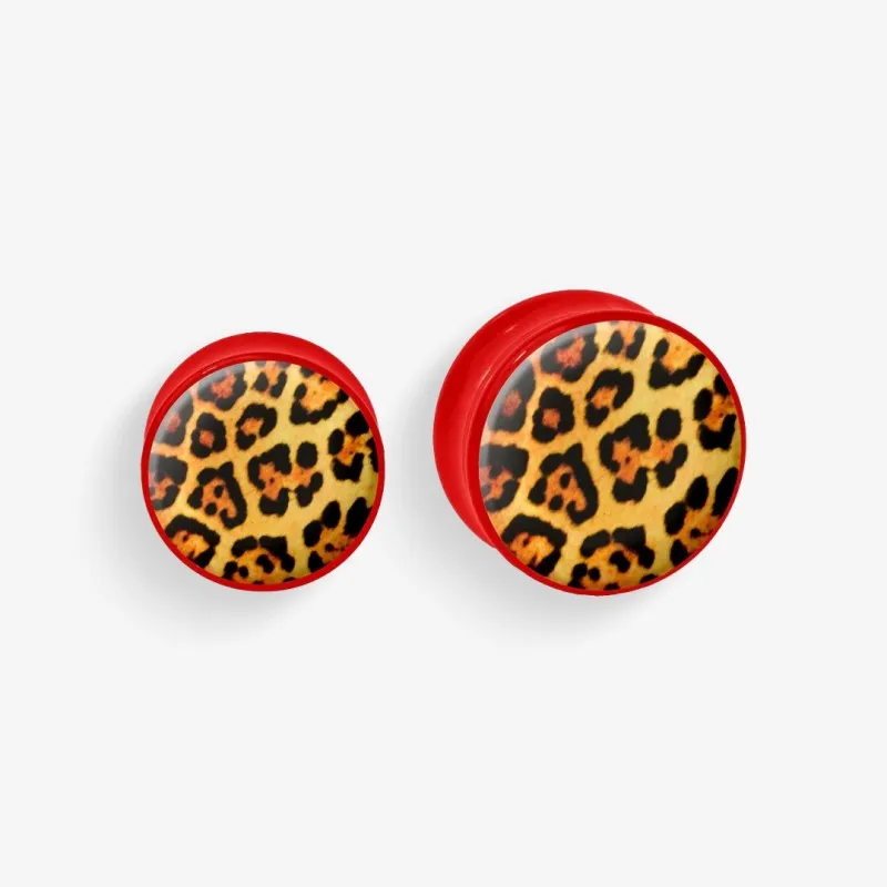 Plug de Acrílico Colorido - Onça-pintada - Acrílico