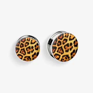 Plug de Aço Cirúrgico com Rosca - Onça-pintada - Aço cirúrgico