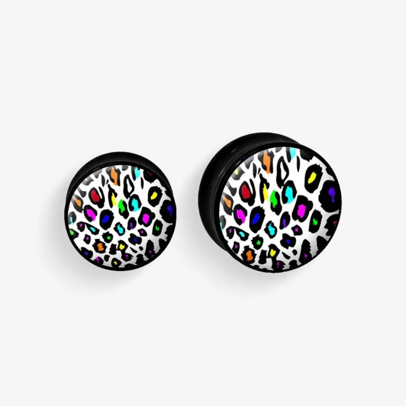 Plug Acrílico Desenho Onça Colorida - Acrílico