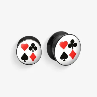Plug de Acrílico com Rosca - Naipes - Acrílico