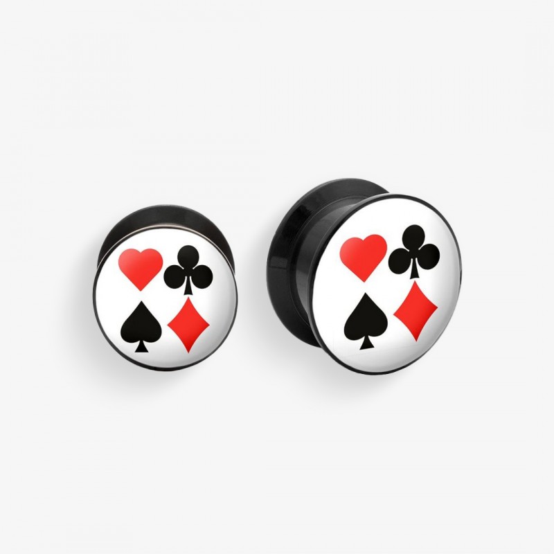 Plug de Acrílico com Rosca - Naipes - Acrílico