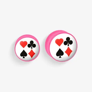 Plug de Acrílico Colorido - Naipes - Acrílico