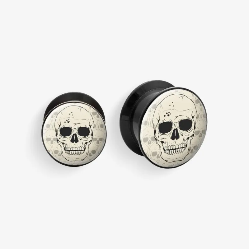 Plug de Acrílico com Rosca - Caveira - Acrílico
