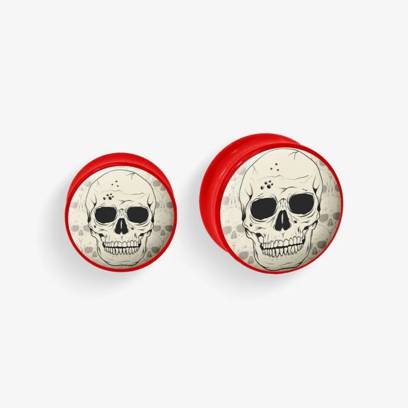 Plug de Acrílico Colorido - Caveira - Acrílico