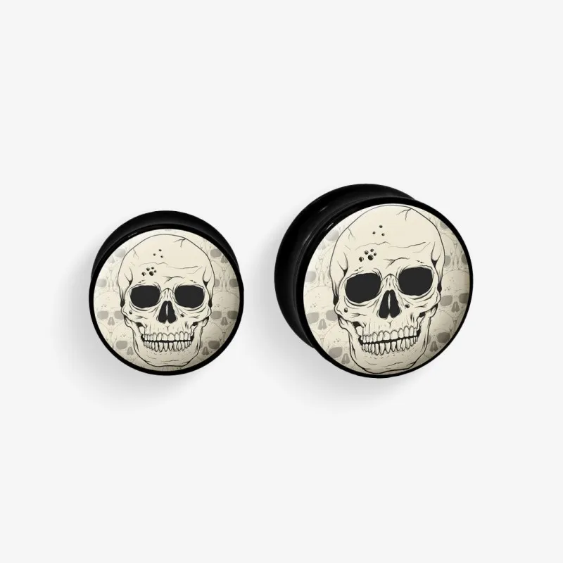 Plug de Acrílico Colorido - Caveira - Acrílico