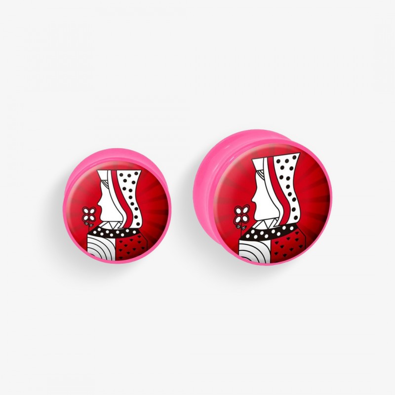 Plug de Acrílico Colorido - Rainha - Acrílico