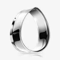 Alargador Gota de Aço Prateado - Estilo e Qualidade | Alargs