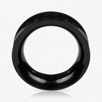 Alargador Plug Acrílico Flangeado Preto é na ALARGS