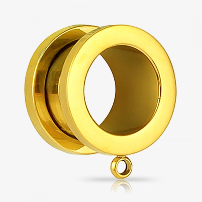 Alargabrinco Dourado Rosca Aço DIY Unidade - Alargabrincos