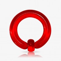 Argola de Acrílico Vermelho Translúcido - Captive