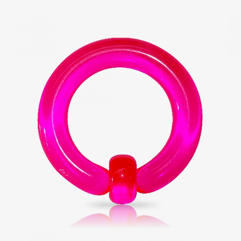 Argola de Acrílico Rosa Translúcido - Captive - Argola