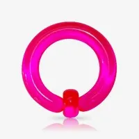 Argola de Acrílico Rosa Translúcido - Captive é na ALARGS