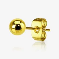 Brinco de Bolinha Dourado | Design Masculino e Aço Cirúrgico