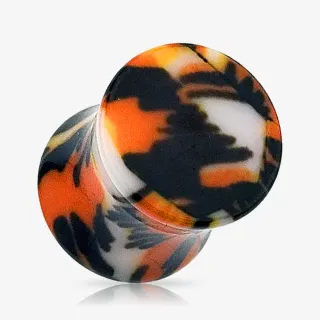 Alargador Plug Acrílico Pele de Cobra - Acrílico