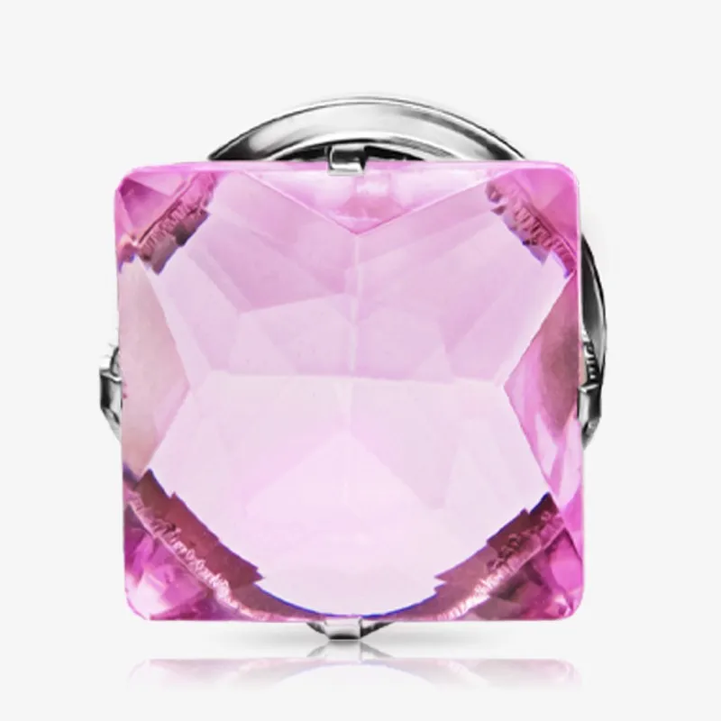 Alargador Rosca Aço Gema Lapidação Princesa Rosa - Detalhados