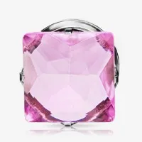 Alargador Rosca Aço Gema Lapidação Princesa Rosa