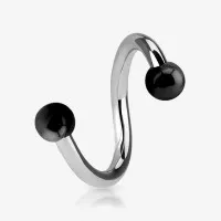 Piercing Espiral Aço Bolinha com toque moderno e leve