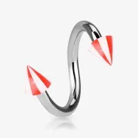 Piercing Espiral Spike Pirulito em Aço Cirúrgico Estiloso