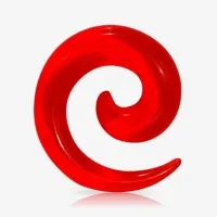 Espiral Expansor de Acrílico | Alargador Caracol Vermelho