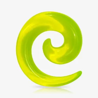 Espiral Expansor de Acrílico verde translúcido com design caracol em material leve