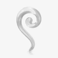 Espiral Expansor de Acrílico transparente em formato de alargador espiral