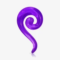 Espiral Expansor de Acrílico Violeta Translúcido
