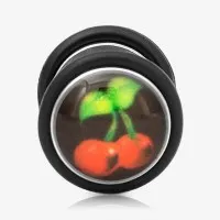 Falso Plug de Aço Cirúrgico - Cereja é na ALARGS