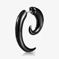 Falso Alargador Rosca Caracol Preto é na ALARGS