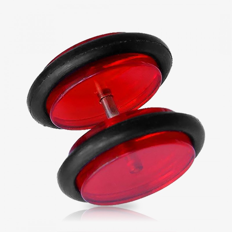 Falso Alargador Vermelho 2 Aneis - Falso Alargador