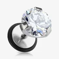 Falso Alargador Zircônia Transparente é na ALARGS