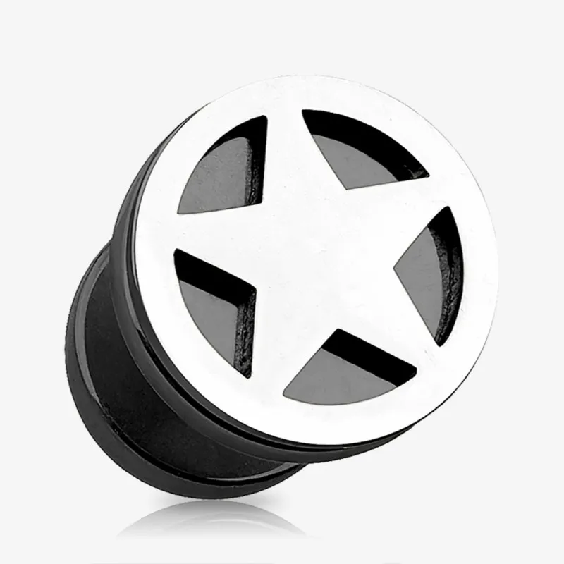 Falso Alargador Estrela no Aço - Falso Alargador