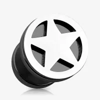 Falso Alargador Estrela no Aço é na ALARGS