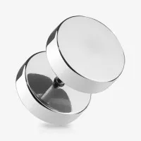 Falso Alargador Aço Polido é na ALARGS