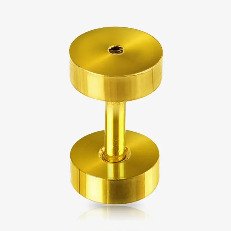 Falso Alargador de Aço Dourado - Falso Alargador