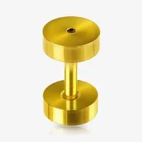 Falso Alargador de Aço Dourado é na ALARGS