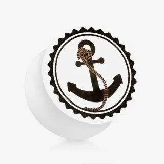 Alargador Plug Acrílico Fluorescente Ancora - Acrílico